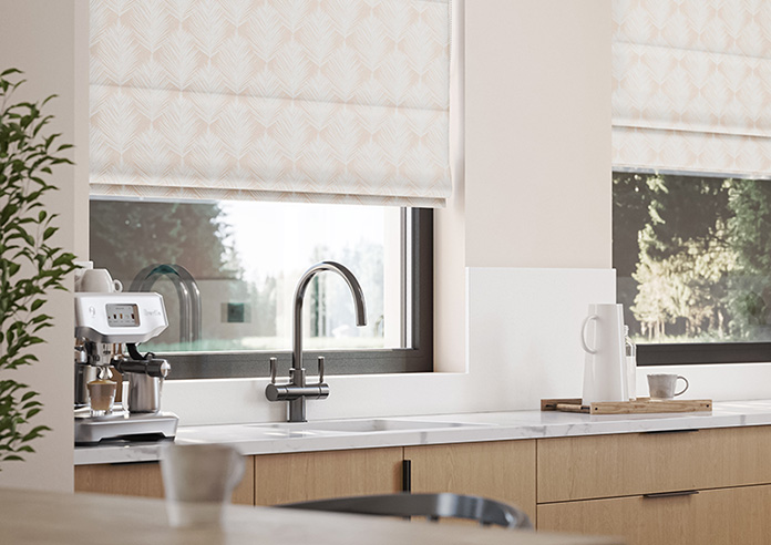 Gentle Palm, Natural - Motorised Roman Blind - Image 5